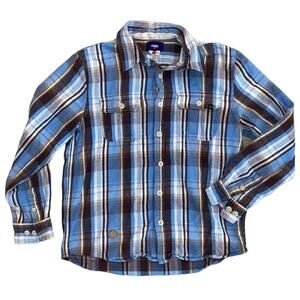 Men’s Fubu NYC Plaid Long Sleeve Button Down Flannel Size M